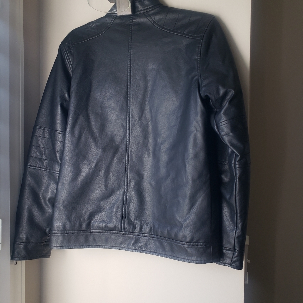 NWOT BLACK LEATHER YOUTH JACKET - Picture 2 of 10